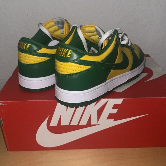 ✅NWT BRAND NEW NIKE DUNK LOW BRAZIL SHOES SIZE 9.5 - Picture 9 of 11